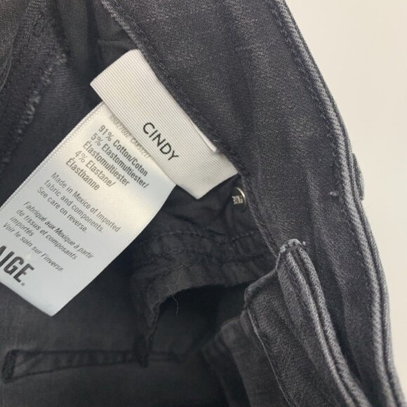 Paige Denim Jeans Cindy High Rise Straight Distressed Black Denim - Picture 12 of 12